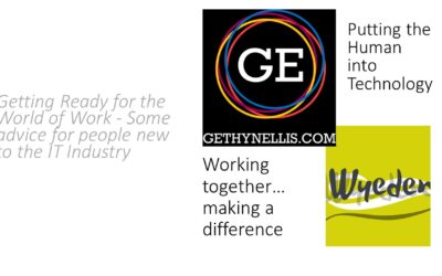 Getting Ready for the World of Work – Some advice for people new to the IT Industry