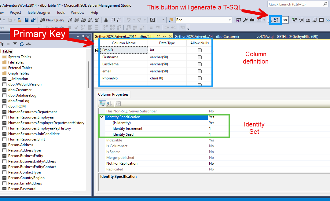 Understanding Primary Keys in SQL Server
